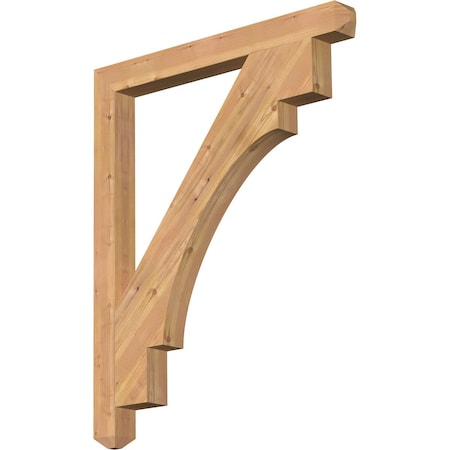 Merced Craftsman Smooth Bracket, Western Red Cedar, 3 1/2W X 38D X 46H